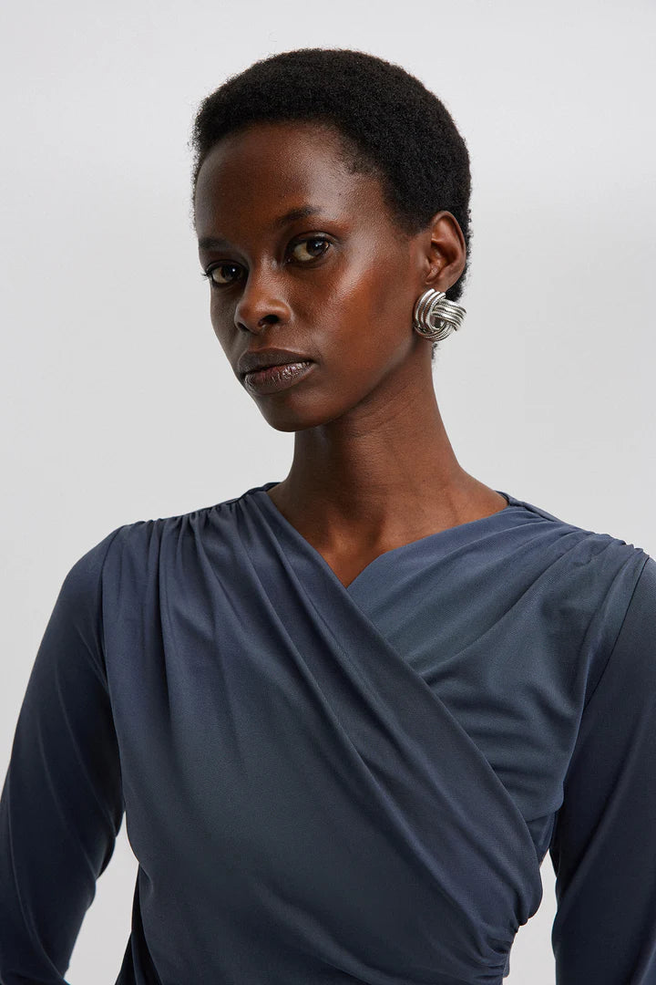 DRAPED BODYSUIT - Anthracite