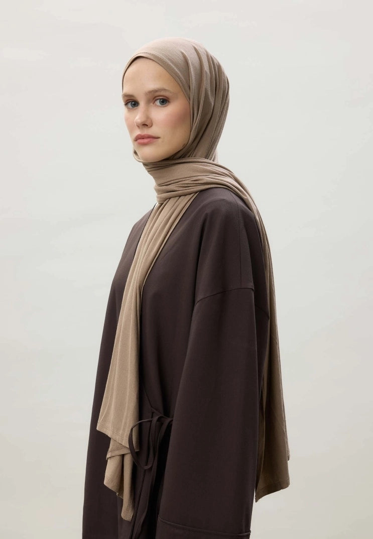 Jersey Cotton Hijab-Dark Mink