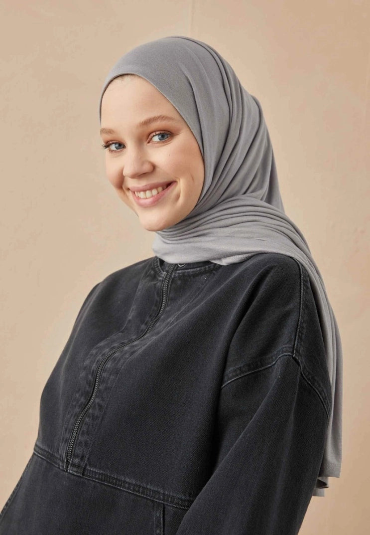 Jersey Cotton Hijab-Smoked