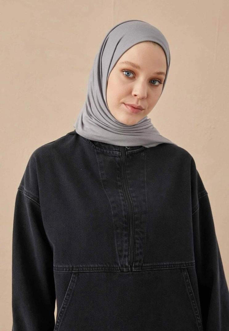 Jersey Cotton Hijab-Smoked