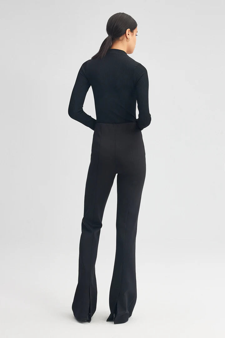 RIBBED BODY WITH NECKBAND - Black