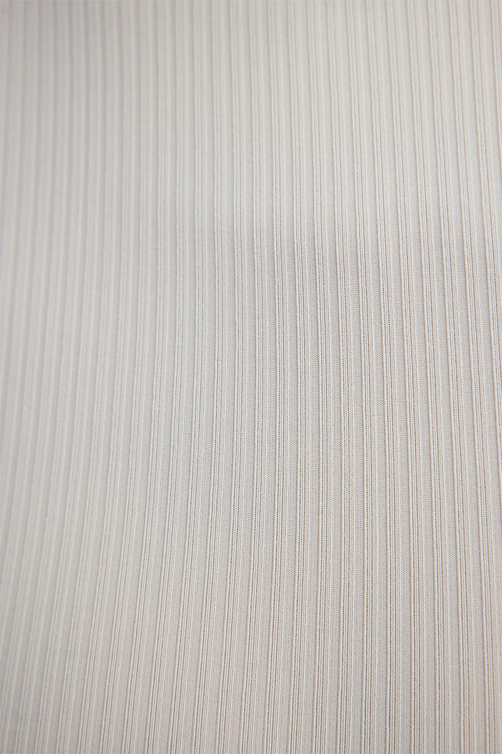 RIBBED BODY WITH NECKBAND - White