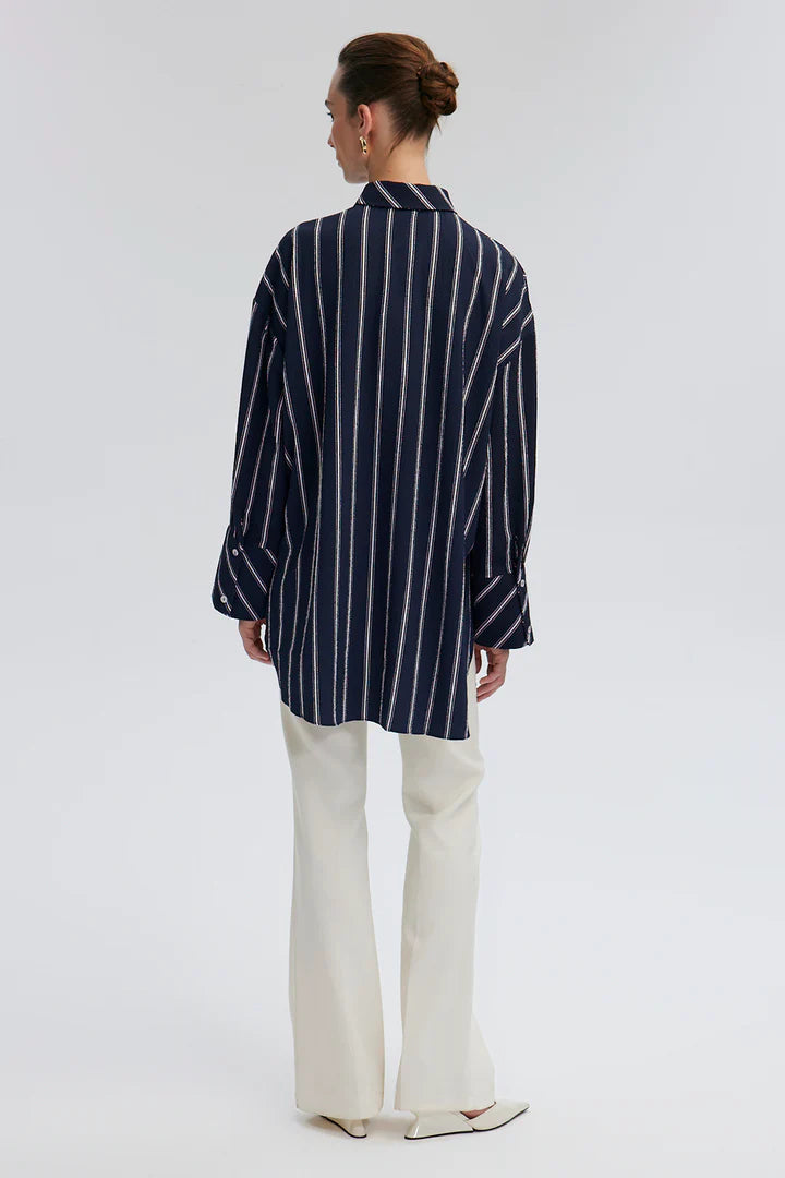 STRIPED SEERSUCKER SHIRT