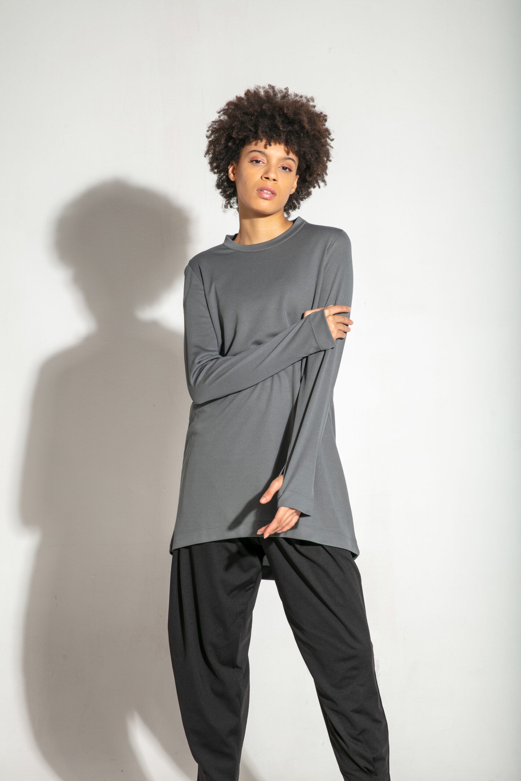 TRAIN-FIT Crewneck Quick Dry Top – Anthracite