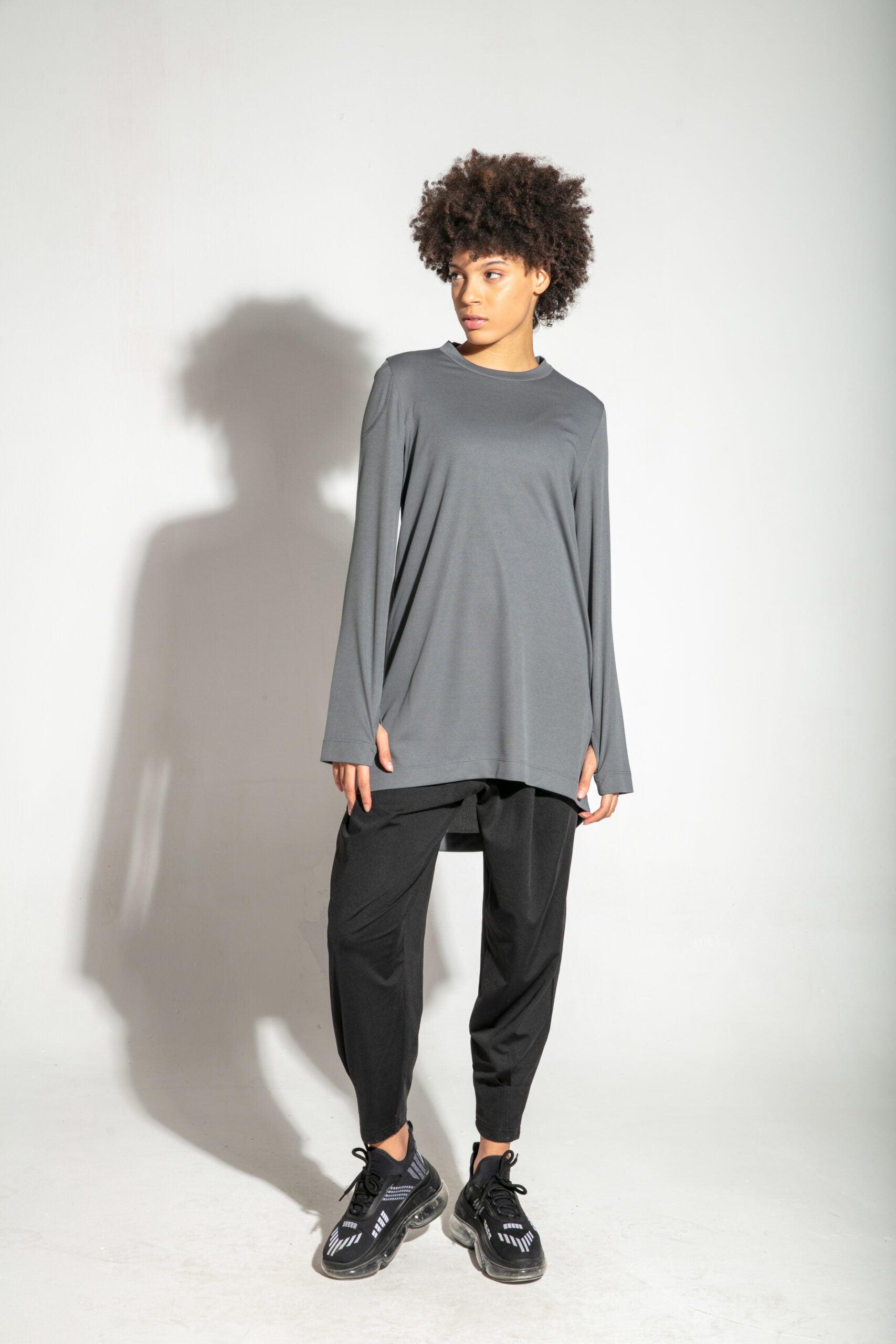 TRAIN-FIT Crewneck Quick Dry Top – Anthracite