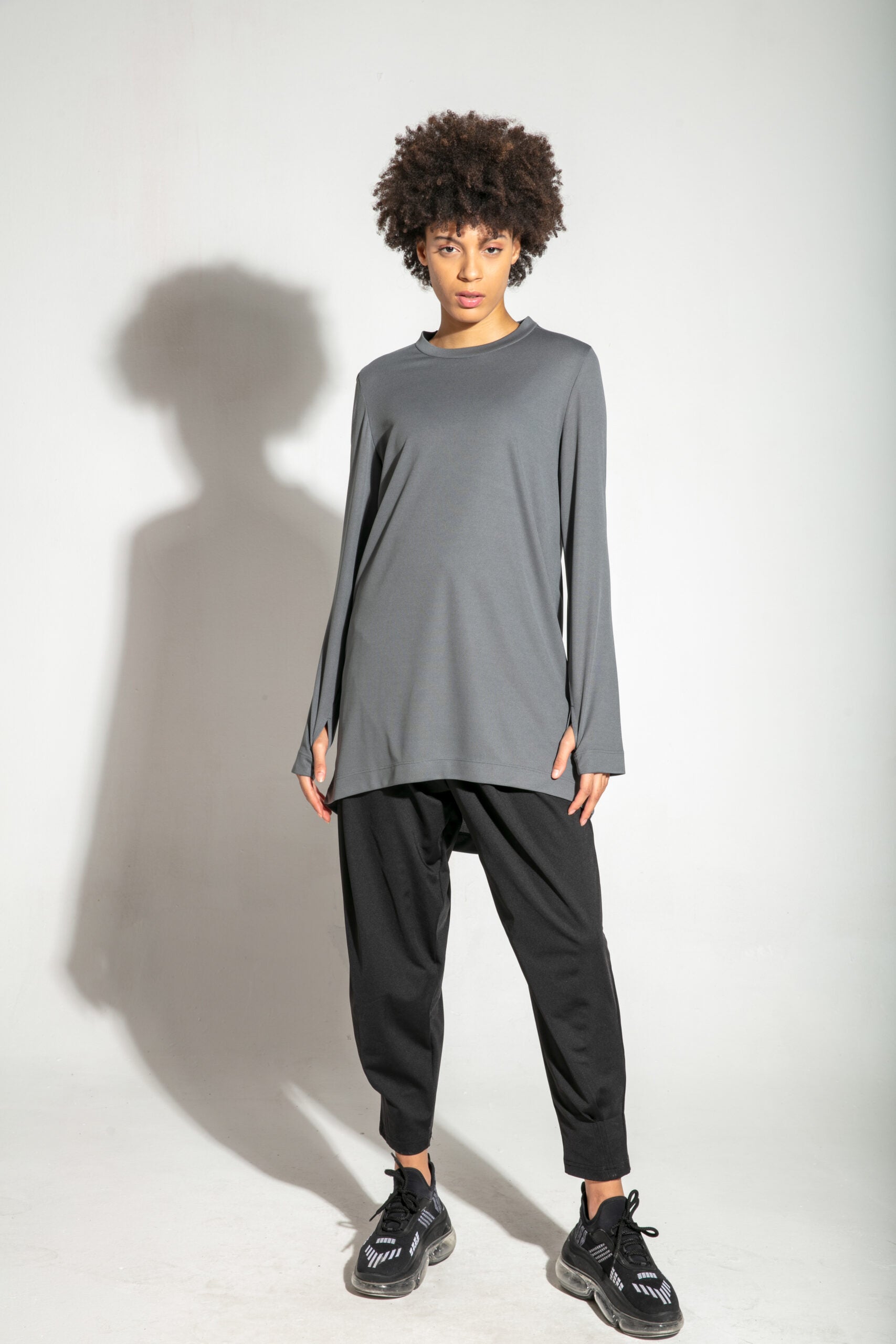 TRAIN-FIT Crewneck Quick Dry Top – Anthracite