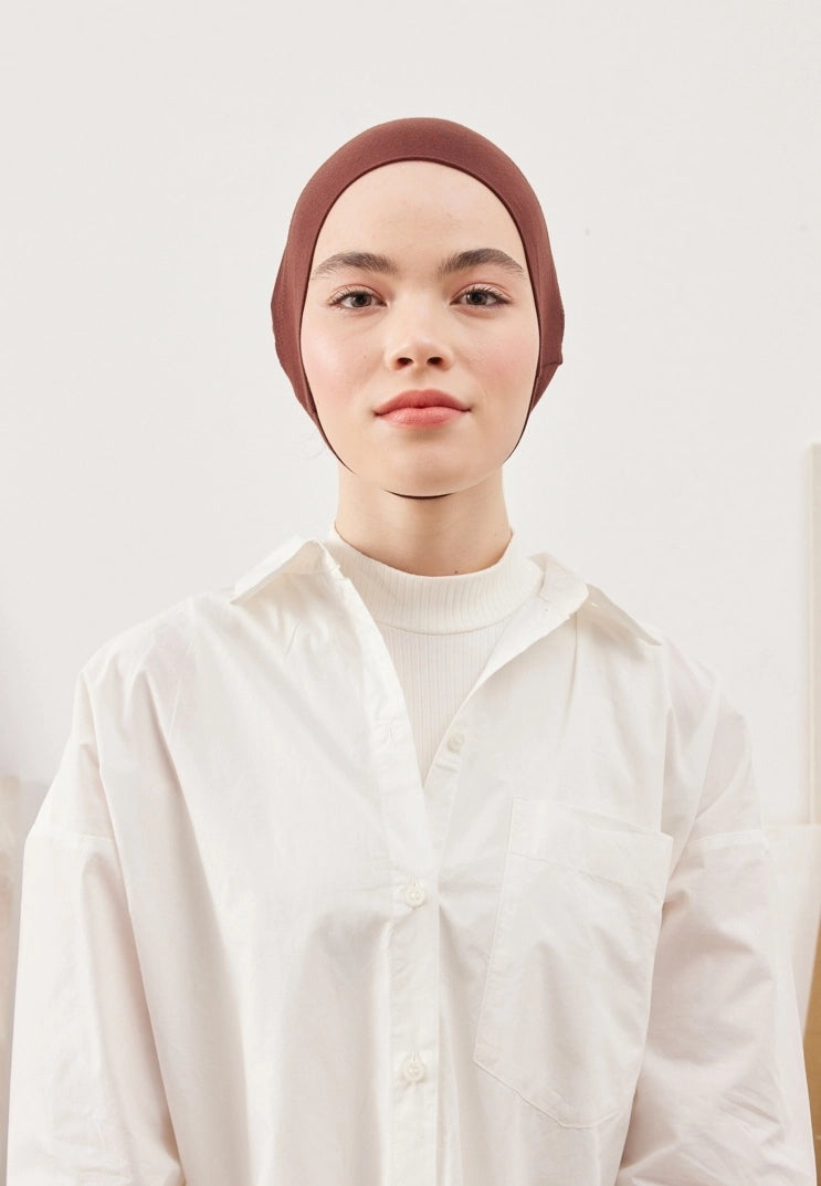 WIDE VOLUME PRACTICAL BONNET - LIGHT BROWN