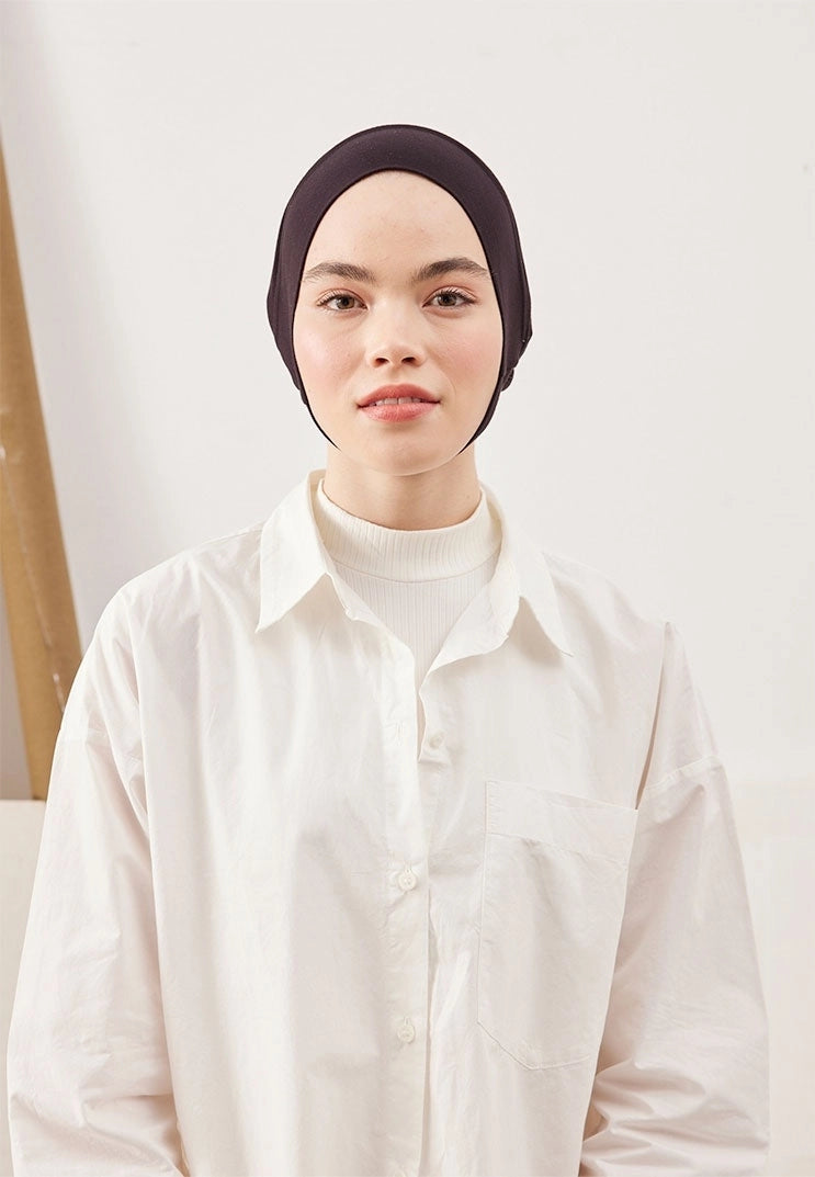 WIDE VOLUME PRACTICAL BONNET - DARK BROWN
