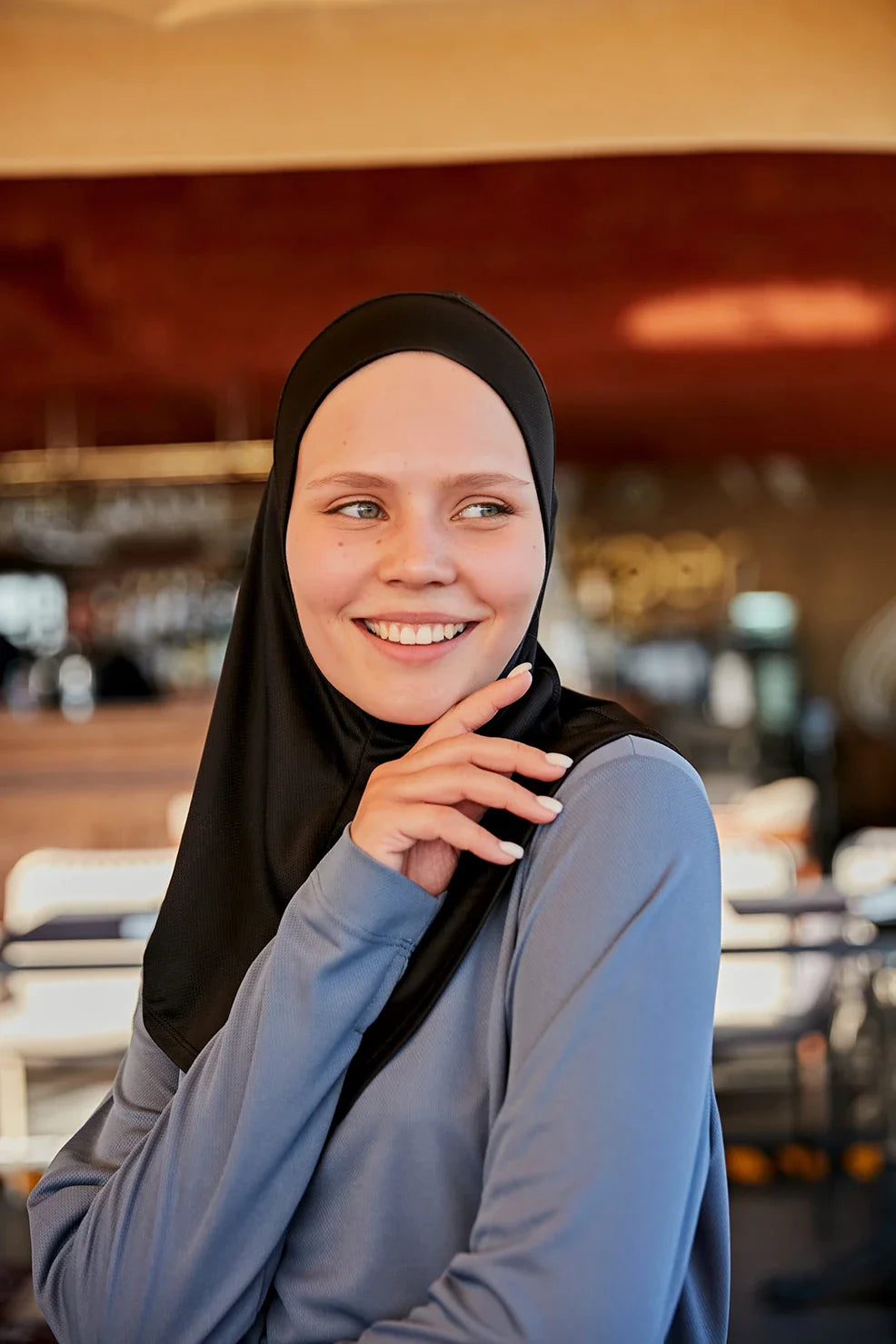 KFIT-HIJAB Sports Bonnet – Black