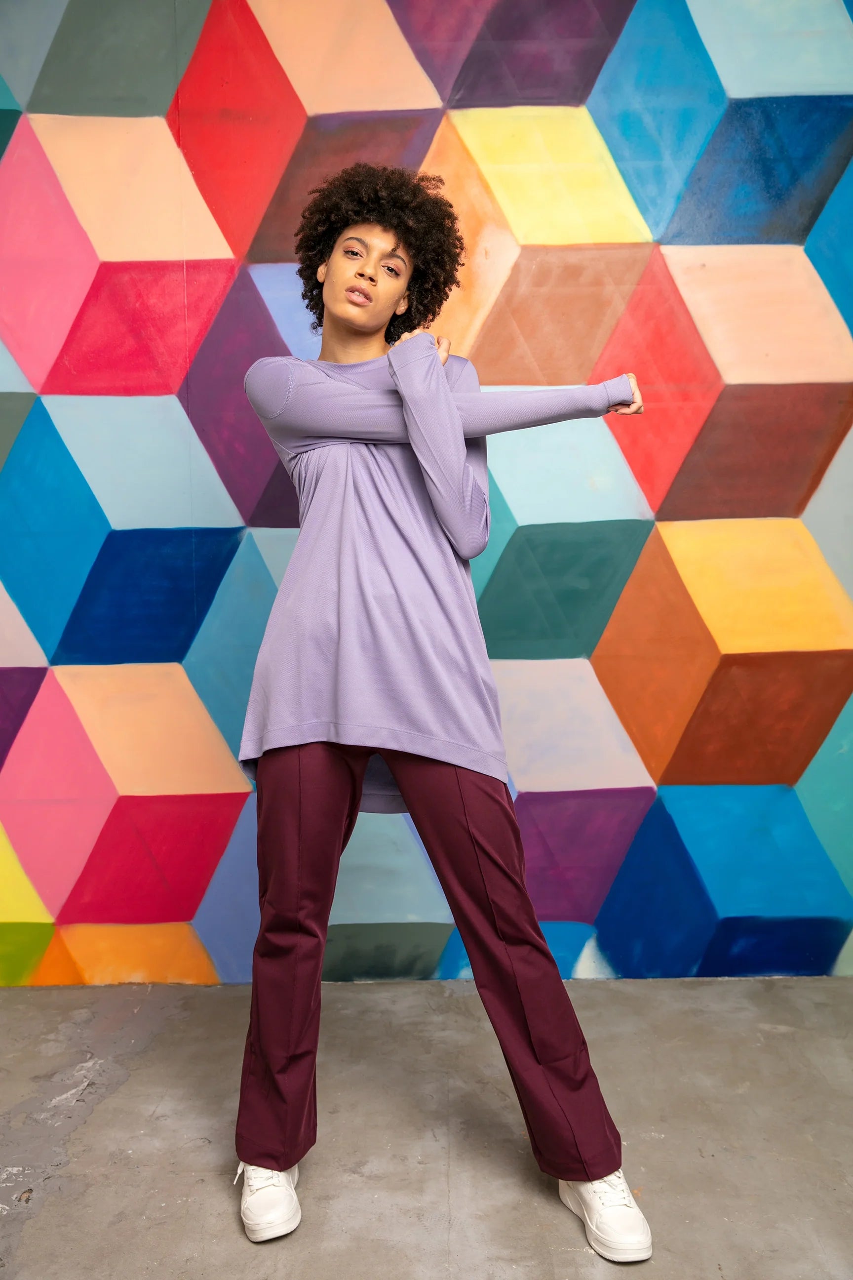 TRAIN-FIT Crew neck Quick Dry Top– Lavender