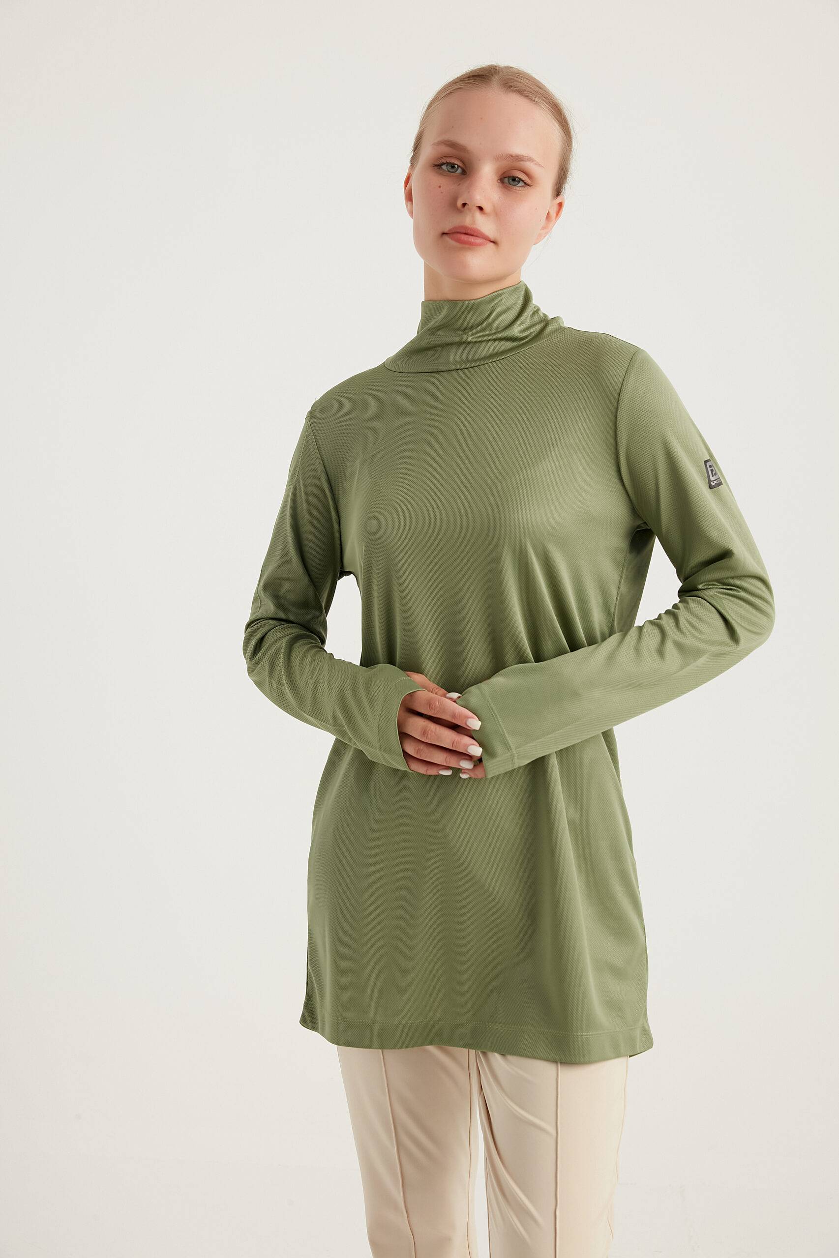 GYM-FIT High Neck Quick Dry Top – Pastel Green