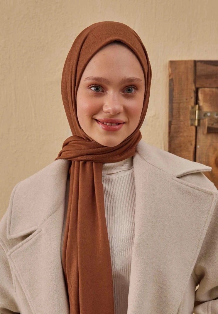 Jersey Cotton Hijab-Bronze