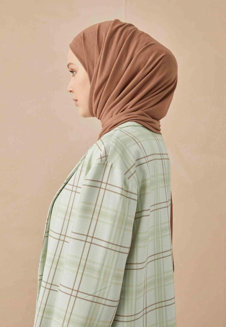 Jersey Cotton Hijab-Hazelnut Shell