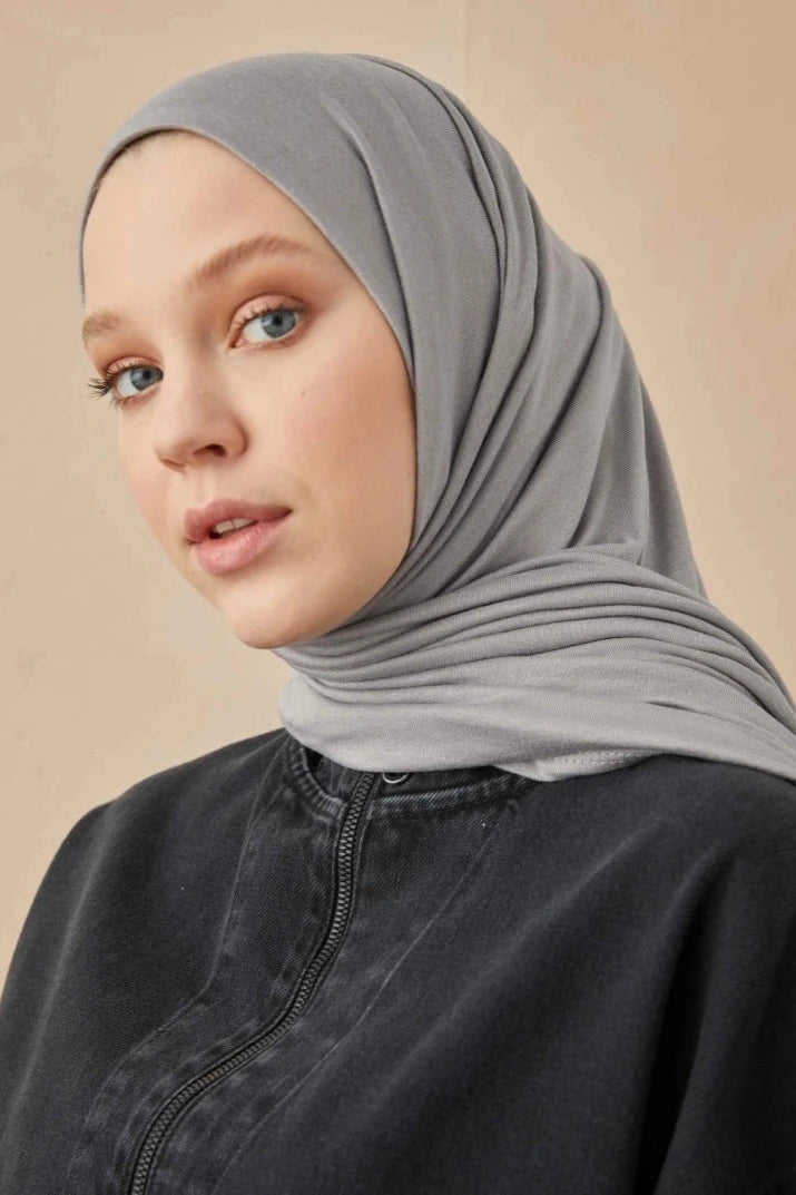 Jersey Cotton Hijab-Smoked