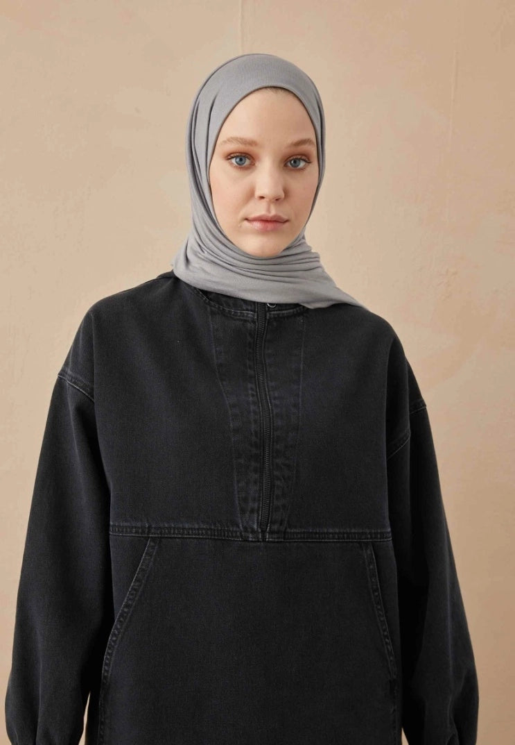 Jersey Cotton Hijab-Smoked