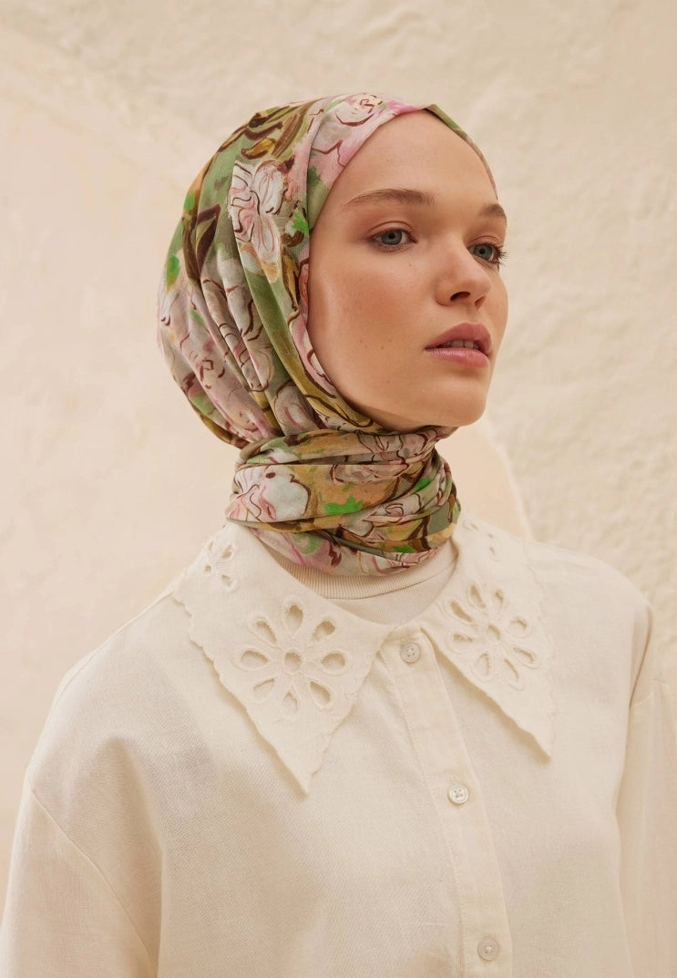 LINDA PATTERN RAMI MODAL HIJAB - ROSE PINK