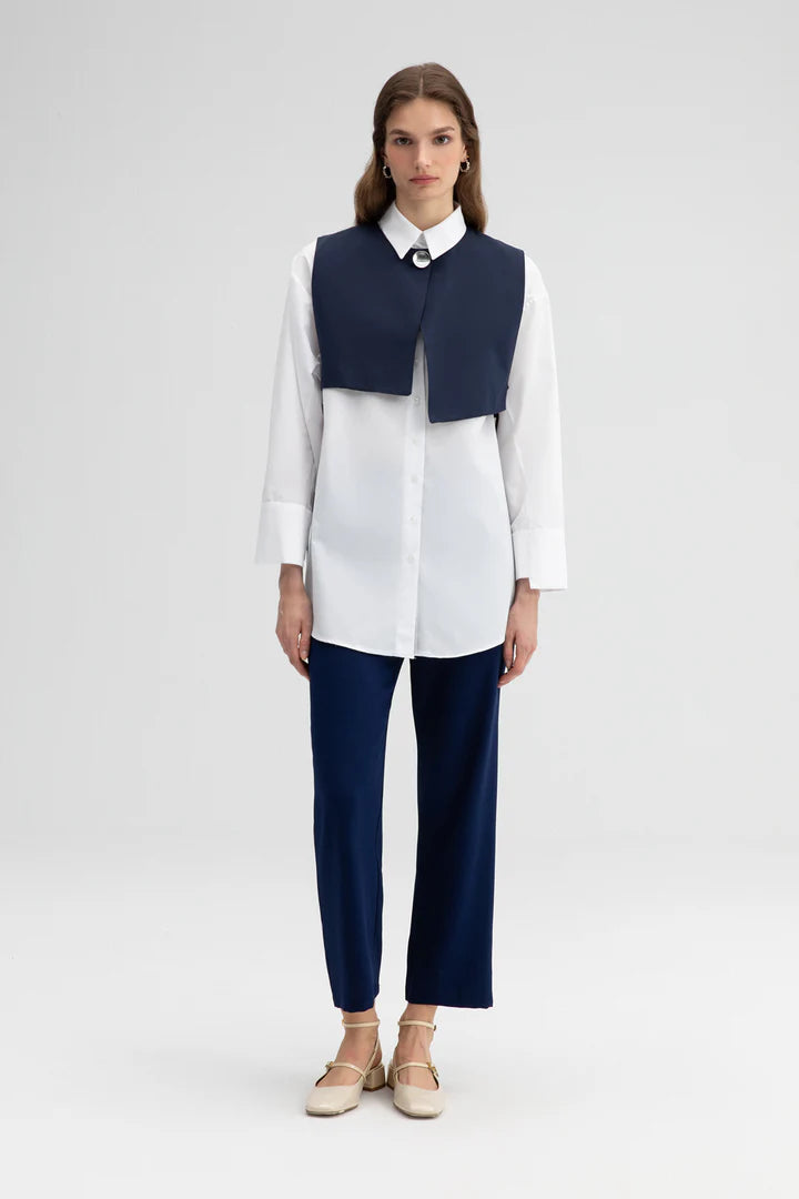 POPLIN SHIRT WITH VEST