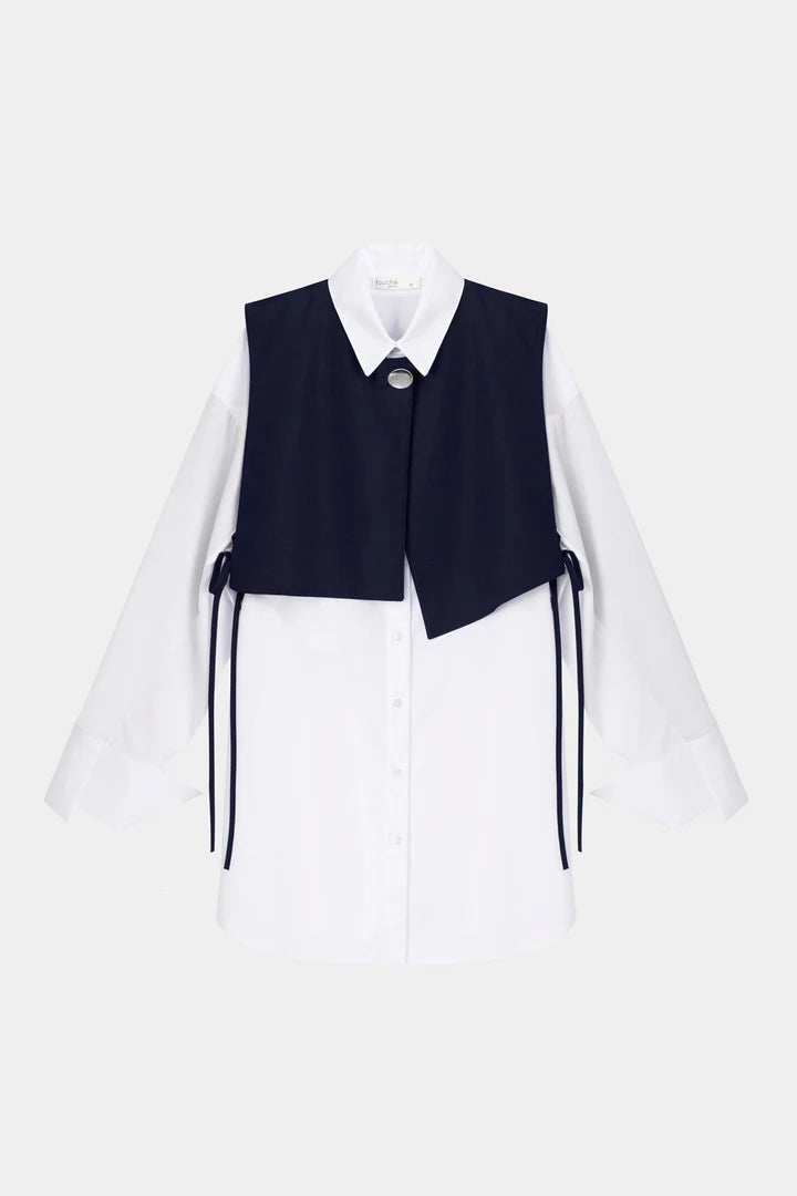 POPLIN SHIRT WITH VEST