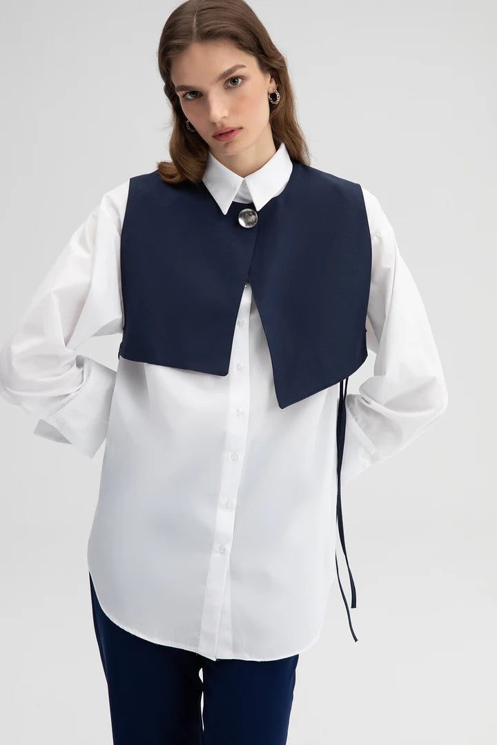 POPLIN SHIRT WITH VEST