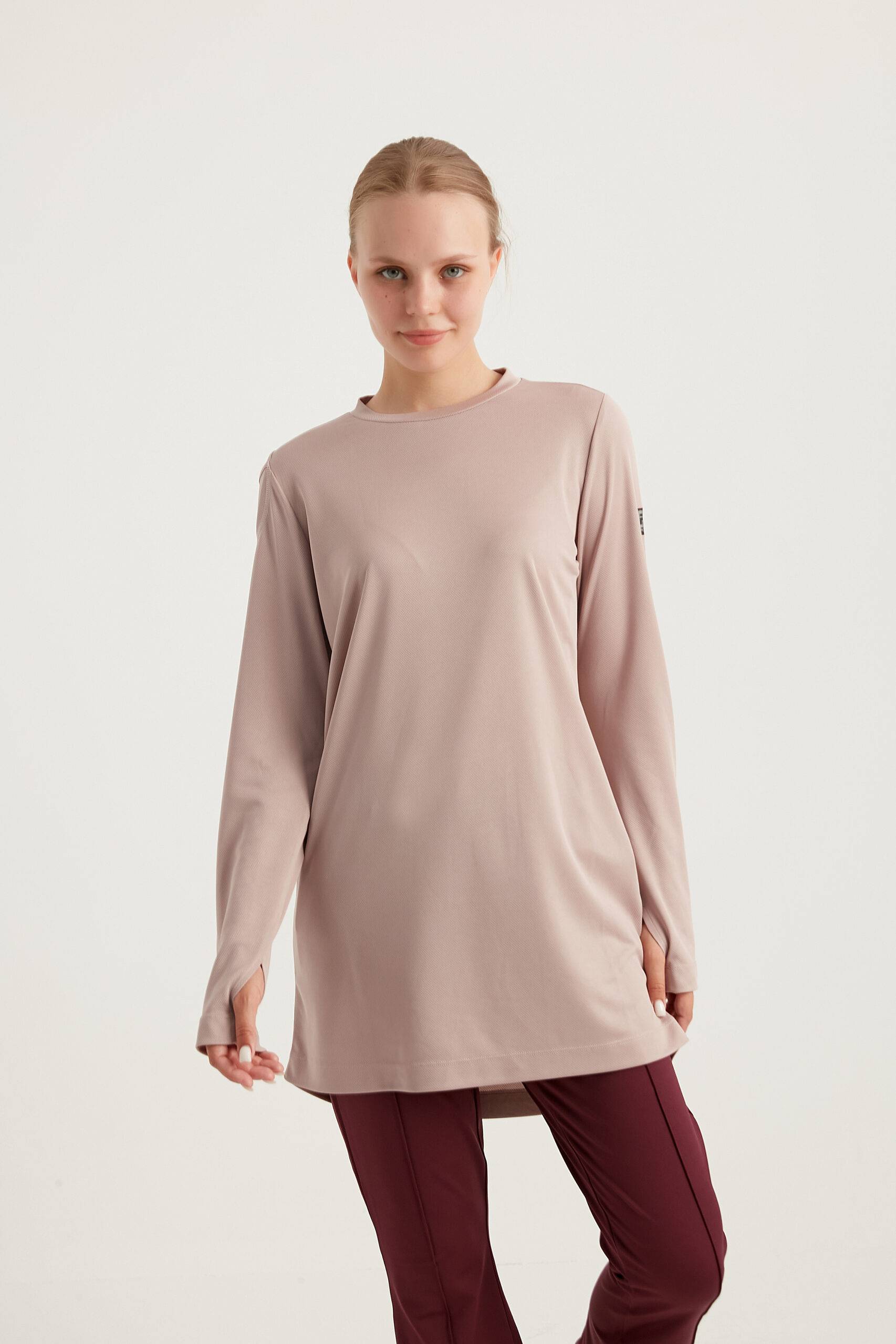 TRAIN-FIT Crew Neck Quick Dry Top – Powder Pink