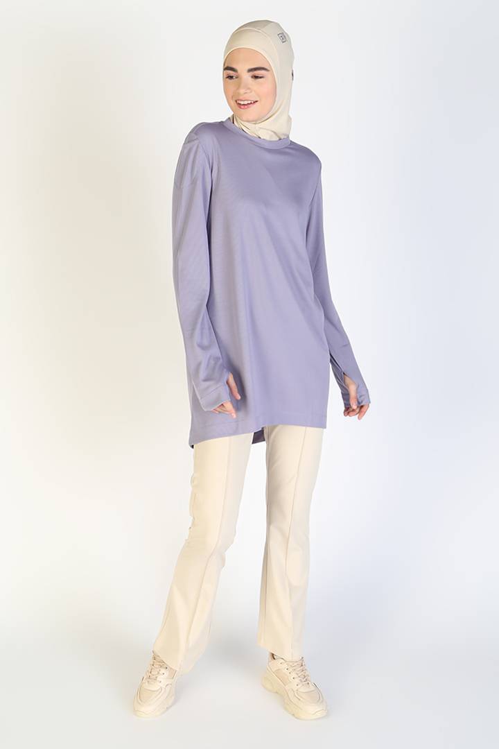 TRAIN-FIT Crew neck Quick Dry Top– Lavender