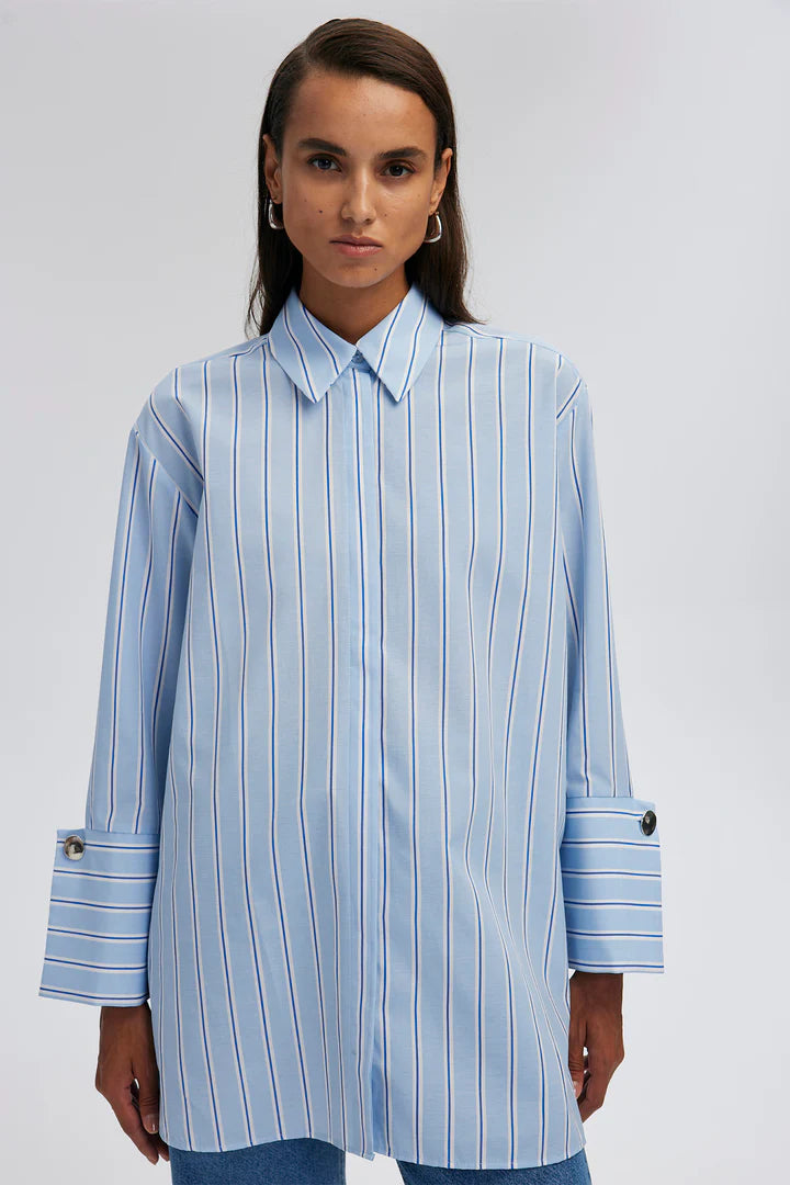 WIDE CUFF STRIPED SHIRT