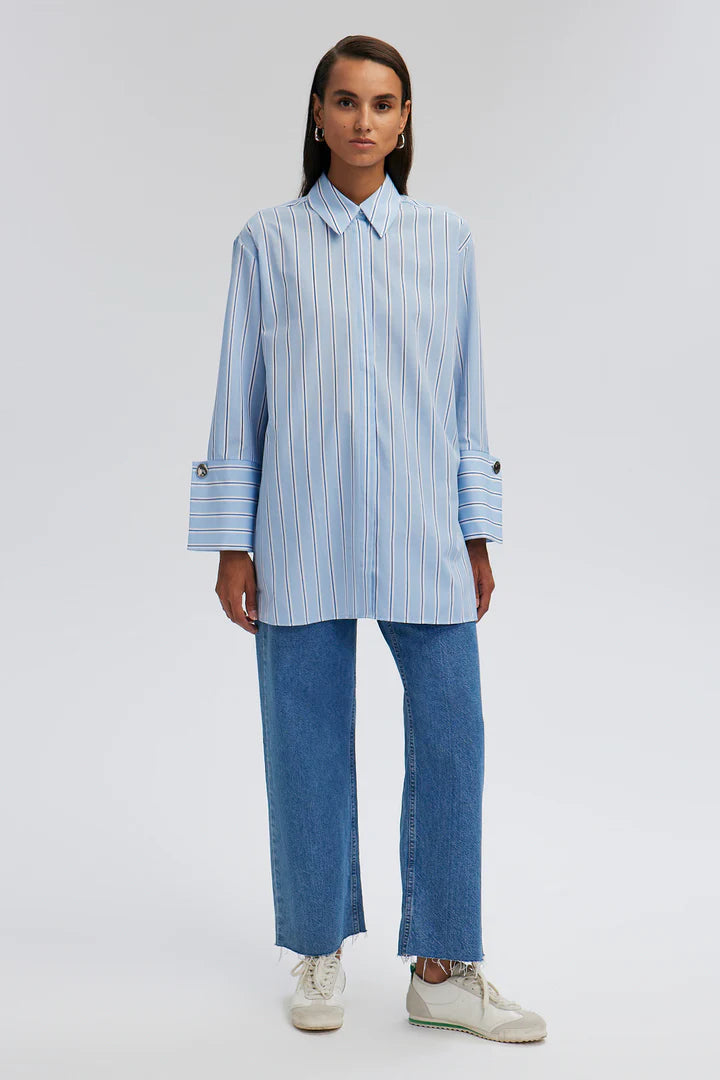 WIDE CUFF STRIPED SHIRT