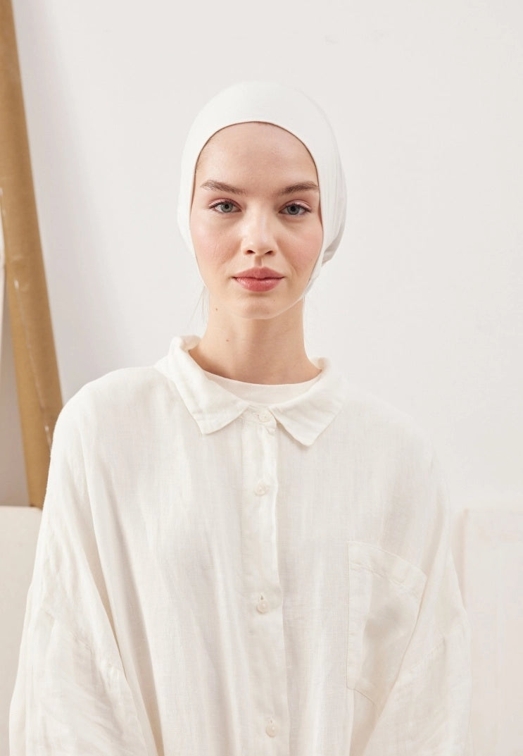 WIDE VOLUME PRACTICAL BONNET - CREAM