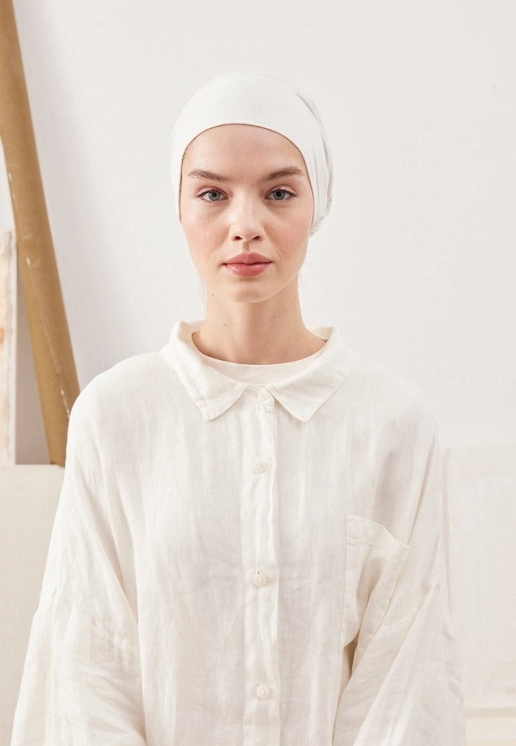 WIDE VOLUME PRACTICAL BONNET - CREAM