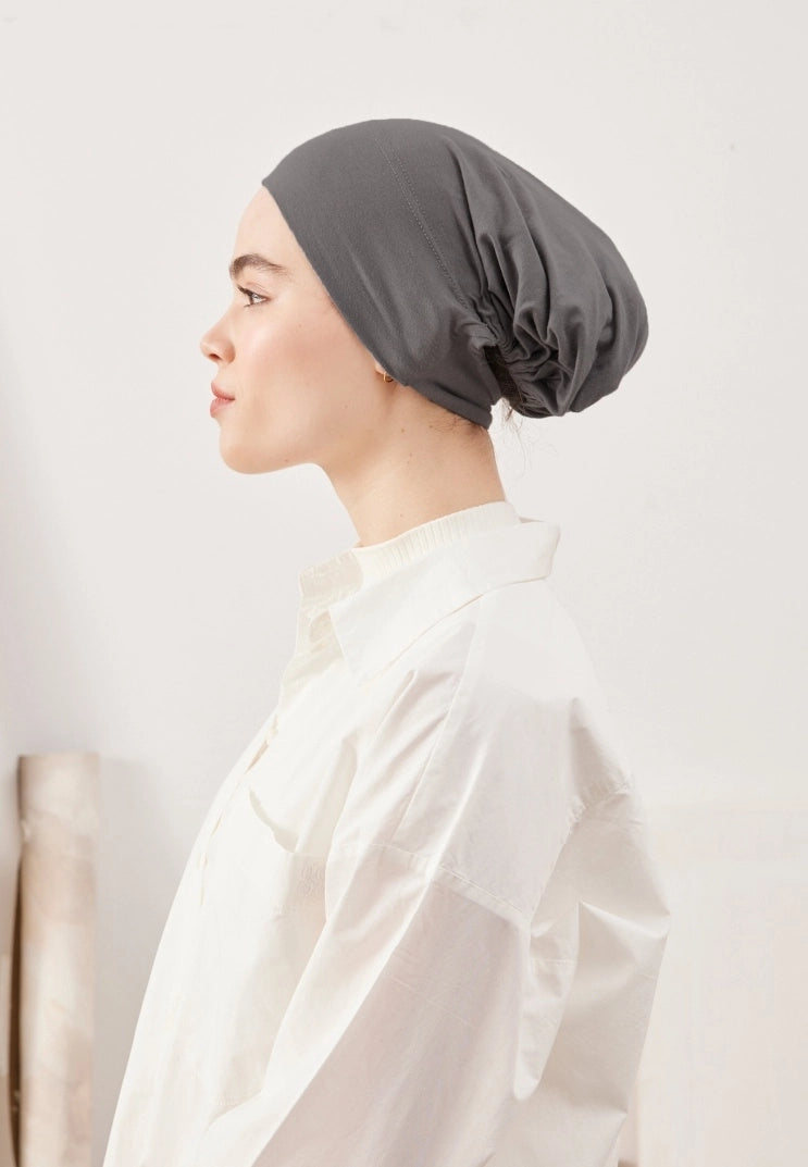 WIDE VOLUME PRACTICAL BONNET - DARK GREY