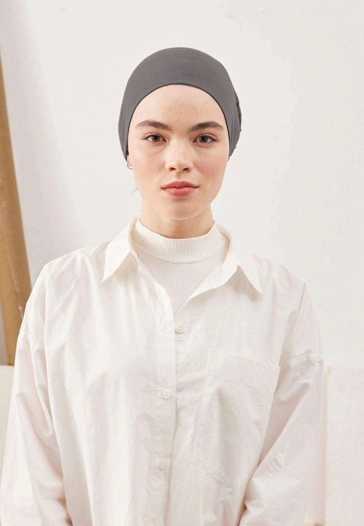 WIDE VOLUME PRACTICAL BONNET - DARK GREY