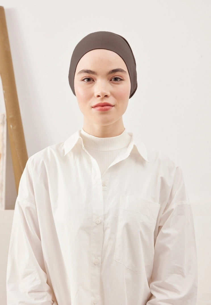 WIDE VOLUME PRACTICAL BONNET - DARK MINK