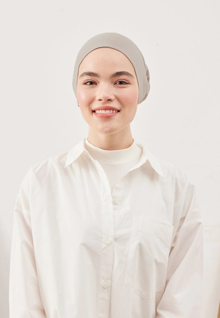 WIDE VOLUME PRACTICAL BONNET - LIGHT MINK