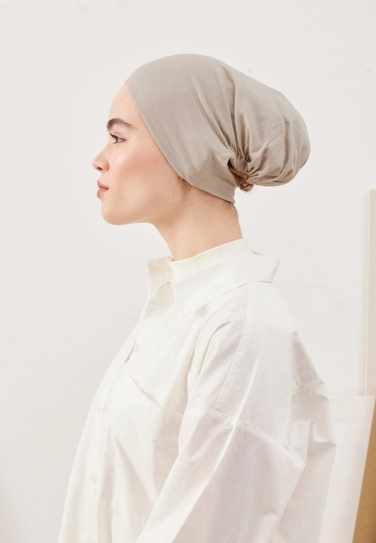 WIDE VOLUME PRACTICAL BONNET - LIGHT MINK