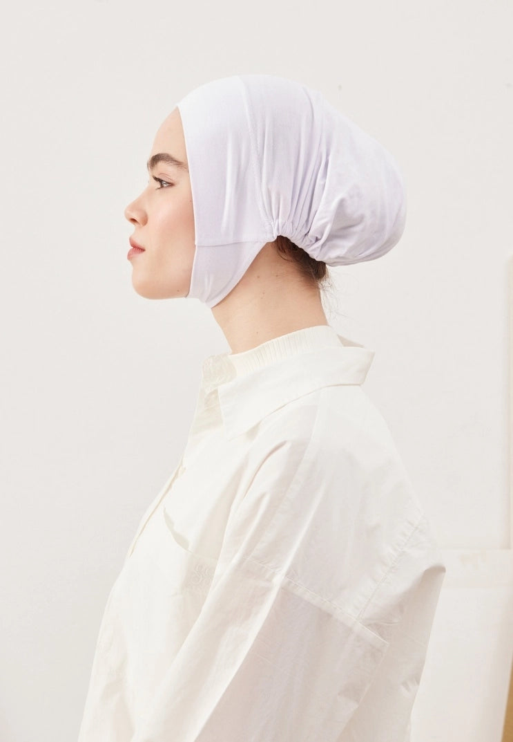 WIDE VOLUME PRACTICAL BONNET - WHITE