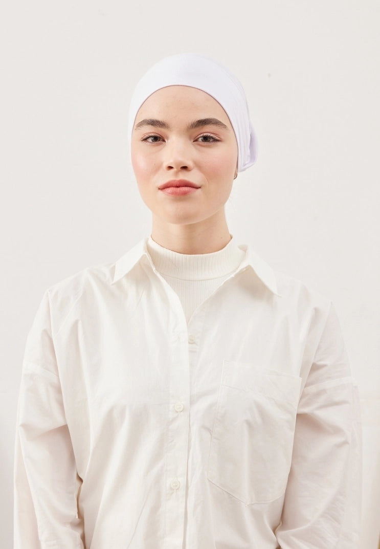 WIDE VOLUME PRACTICAL BONNET - WHITE