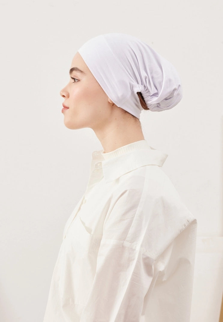 WIDE VOLUME PRACTICAL BONNET - WHITE