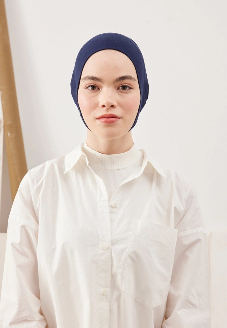 WIDE VOLUME PRACTICAL BONNET - NAVY BLUE